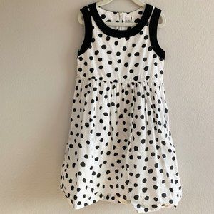 Zara girl organic polka dot high waist dress